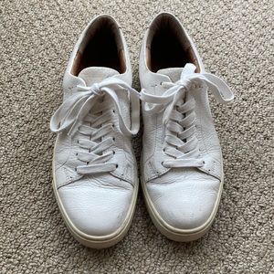 Frye Astor Low Lace White Leather Sneakers. Women size 8.